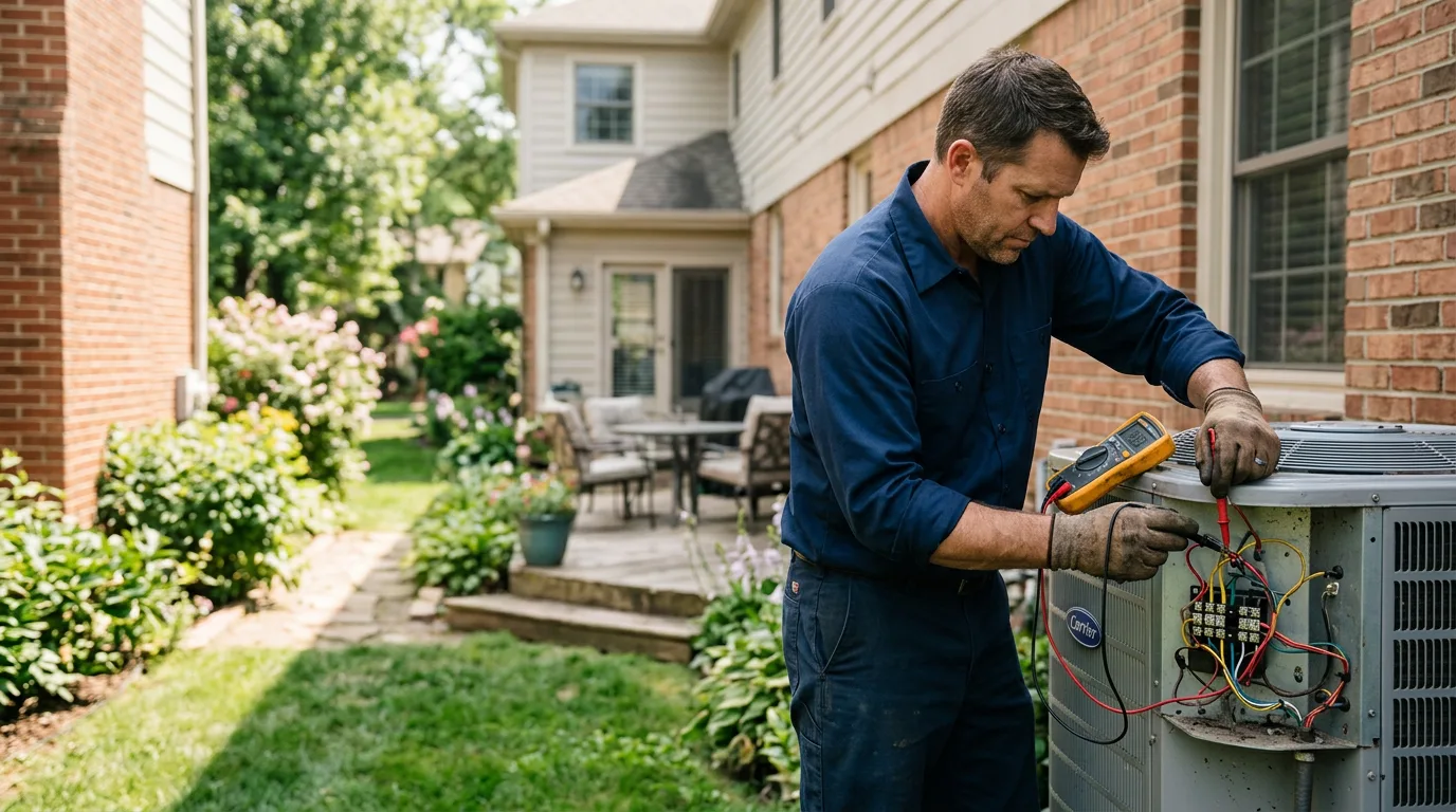HVAC technician working near Assaria, KS